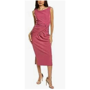 NWT Kay Unger Boat Neck Double Knot Sheath Dress SZ 10